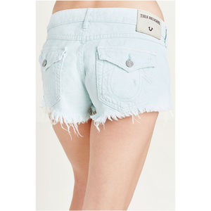 True Religion Women's JCut Off Mini Jean Shorts